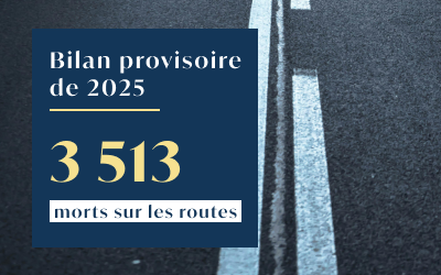 La mortalité routière repart à la hausse en 2025